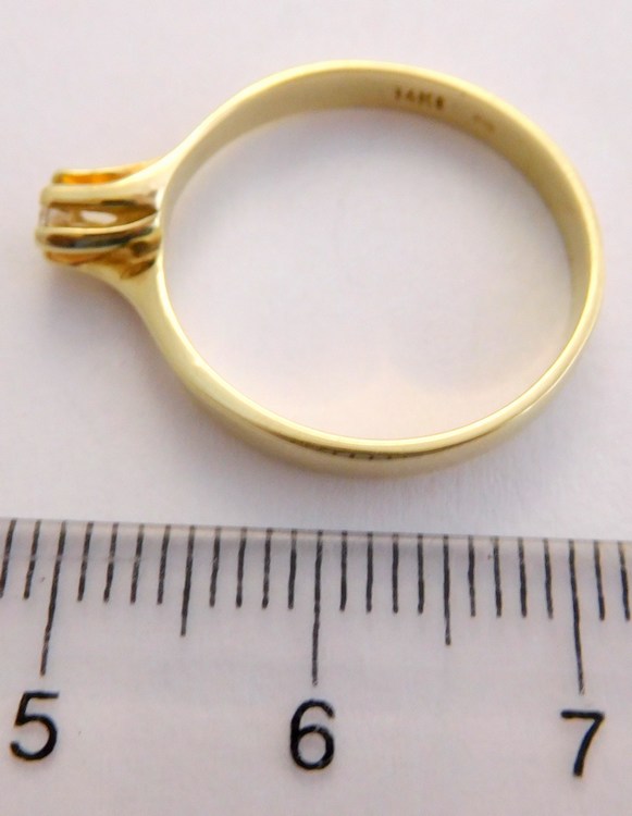 Klenoty Budín Zásnubní zlatý diamantový prsten s diamantem vel. 59 585/2,55gr 17-01 211 T277