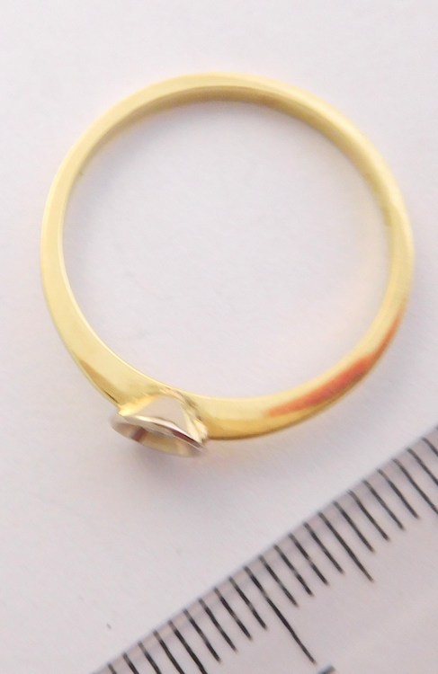 Klenoty Budín Zásnubní zlatý diamantový prsten s diamantem vel. 57 585/1,49gr 17-01 205 T282