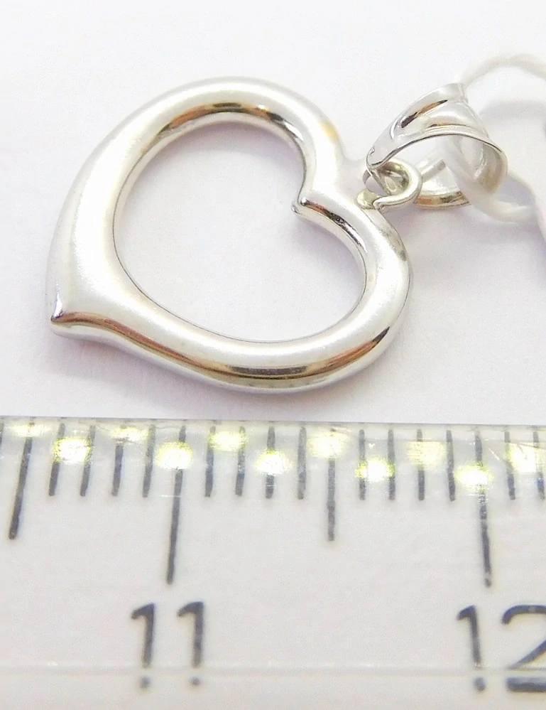 Klenoty Budín Zlatý přívěsek z bílého zlata - zlaté srdíčko hladké 585/0,63gr HK3273