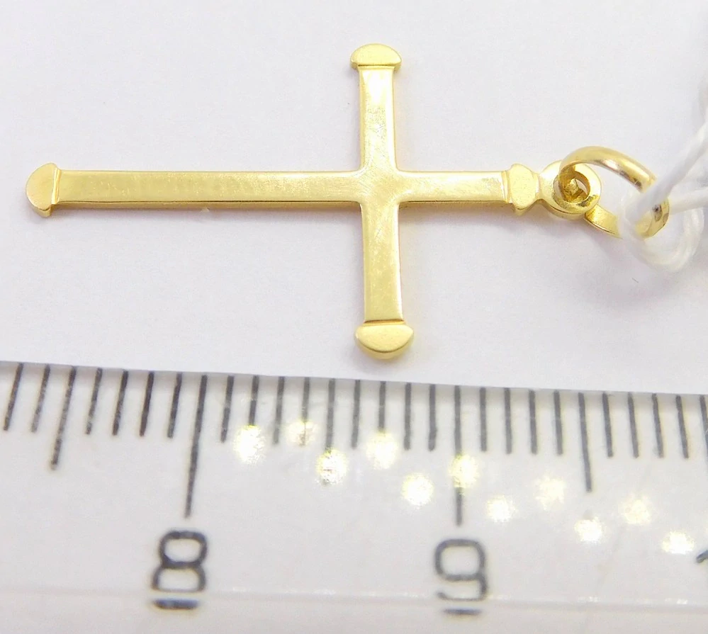 Klenoty Budín Dámský zlatý přívěsek velký křížek 585/0,58gr HK3260