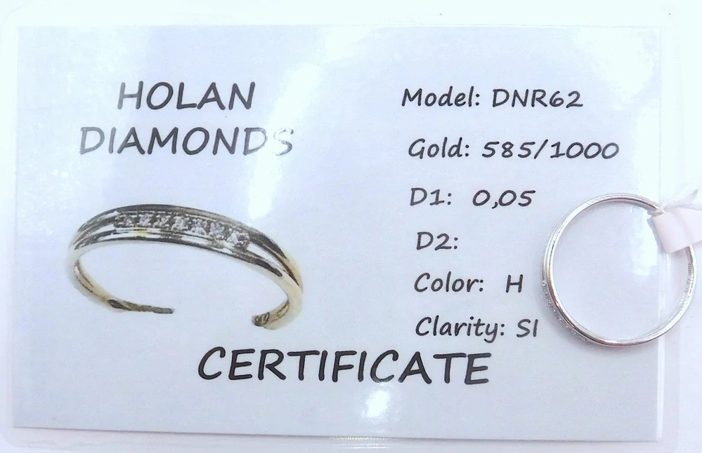 Klenoty Budín Diamantový zlatý prsten z bílého zlata 585/1,25gr vel. 56 DIAMANT 0,05CT HD101