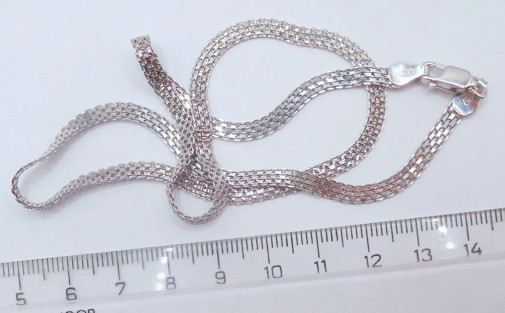 Klenoty Budín Dámský mohutný stříbrný náramek šíře 4mm s karabinou ryz. 925/1000 18cm 030785500023