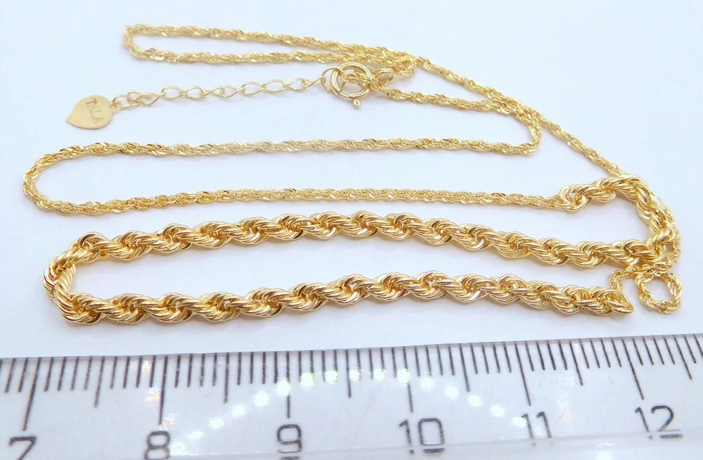 Klenoty Budín Dámský zlatý valisový řetízek TWIST + VALIS 585/1,54gr 45cm HK4104