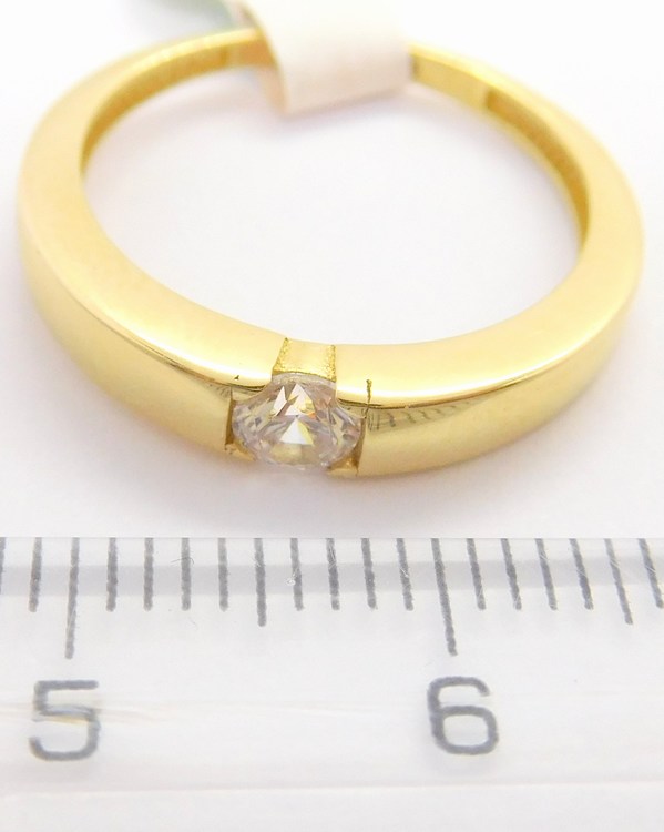 Klenoty Budín Zásnubní prstýnek ze žlutého zlata 585/1,70gr vel.50 HK1065