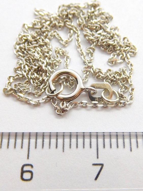 Klenoty Budín Přívěskový zlatý řetízek z bílého zlata ANKER 585/1,48gr 45cm HK6263