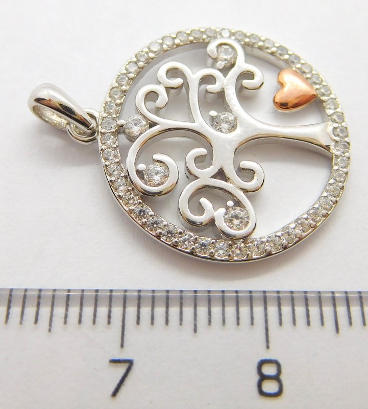 Klenoty Budín Stříbrný strom života - přívěsek se zirikony 925/1000 031097800001