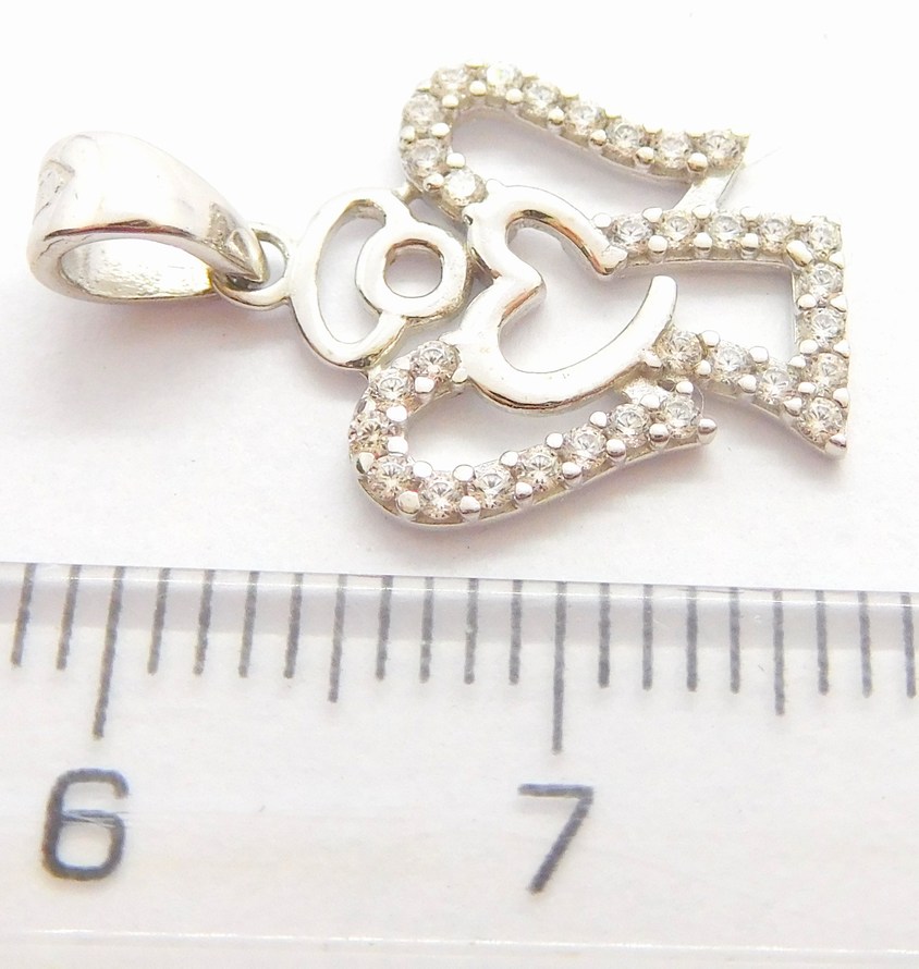 Klenoty Budín Zlatý přívěsek - zlatý andělíček posetý zirkony pro štěstí 585/1,07gr HK3043