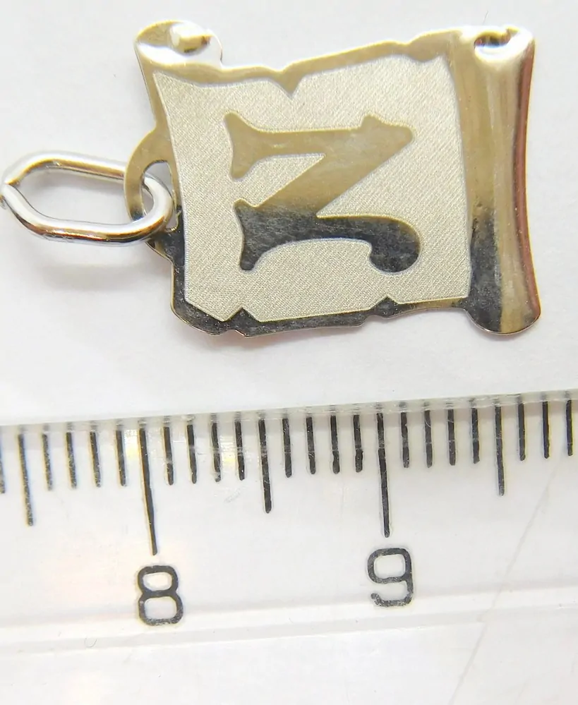 Klenoty Budín Zlatý přívěsek písmenko N v bílém zlatě na pergamenu 585/0,47gr GUPWN-17181