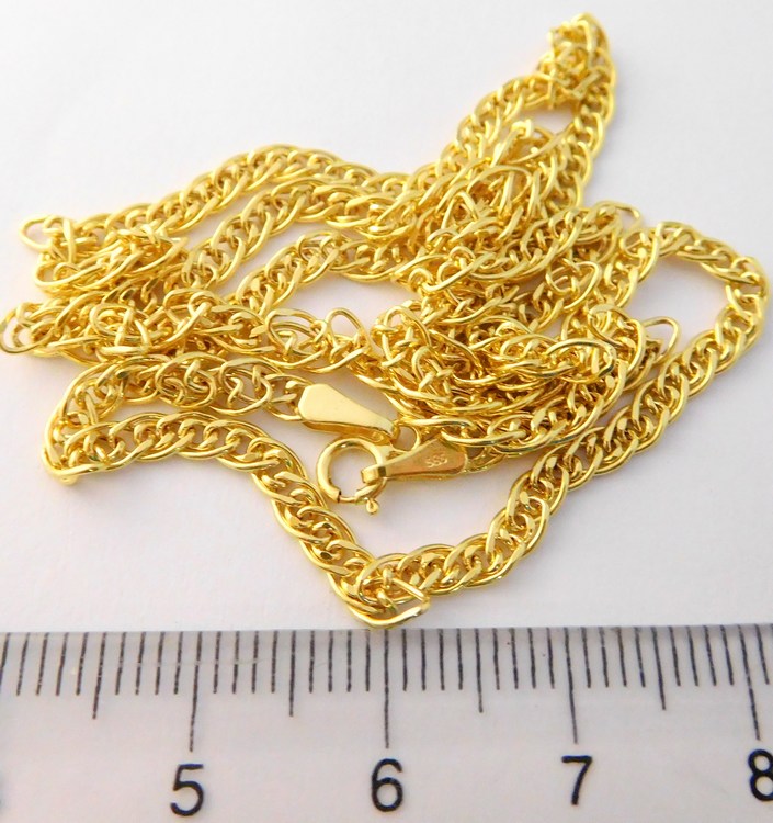 Klenoty Budín Mohutný pevný silný zlatý náramek 24cm 585/2,43gr HK7138