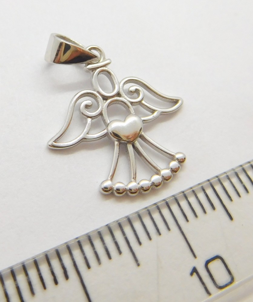 Klenoty Budín Dámský zlatý přívěsek andílek z bílého zlata 585/0,85gr 03024