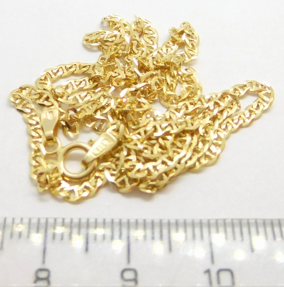 Klenoty Budín Pánský široký mohutný zlatý náramek PANCER+MŮSTEK 585/1,95gr 22cm HK7151