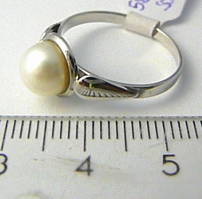 Klenoty Budín Dámský mohutný velký zlatý prsten s velkou bílou perlou 585/1,6 gr vel. 55 S115 POŠTOVNÉ ZDARMA!