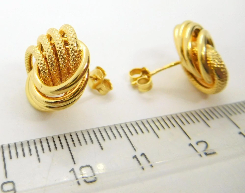 Klenoty Budín Dámské mohutné gravírované zlaté náušnice velké pecky 585/3,85gr HK2314