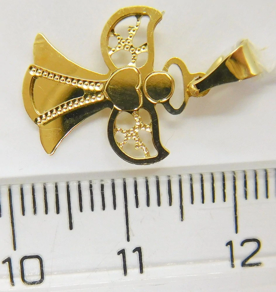 Klenoty Budín Zlatý gravírovaný andělíček ze žlutého zlata 585/0,83gr HK3225