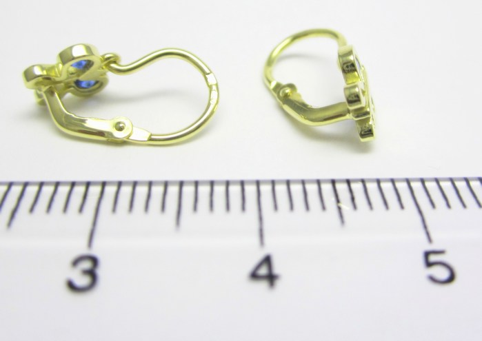 Klenoty Budín Dětské náušnice s modrým safírem - motýlek 585/1,09gr 236041232