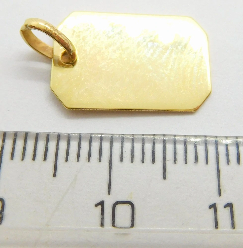 Klenoty Budín Hladký zlatý přívěsek (vhodný pro gravírování) 585/1,12gr HK3230
