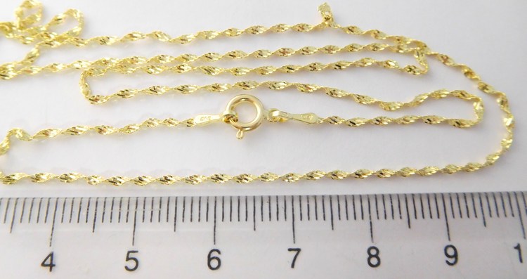 Klenoty Budín Zlatý přívěskový řetízek - TWIST 585/1,65gr 45cm HK6303