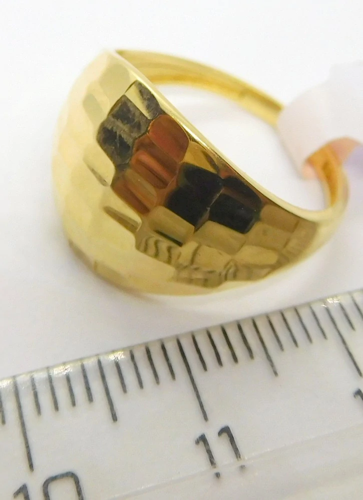 Klenoty Budín Mohutný dámský prsten ze žlutého zlata 585/2,84gr vel. 56 HK1243