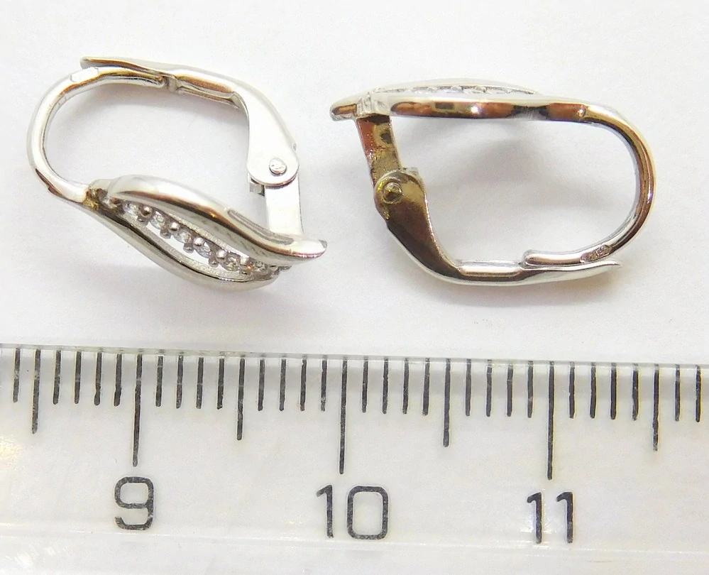 Klenoty Budín Dámské náušnice z bílého zlata se zirkony 585/1,62gr HK2345