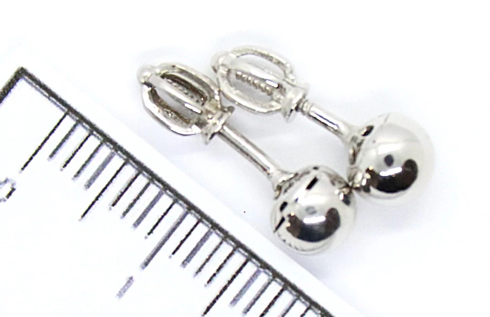 Klenoty Budín Dámské zlaté pecičky z bílého zlata na šroubek 585/1,75gr HK2377