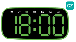 JVD Digitální budík do sítě s LED podsvícením a češtinou JVD SB112.1