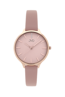 JVD Dámské módní designové hodinky JVD JZ201.2 s řemínkem z pravé kůže