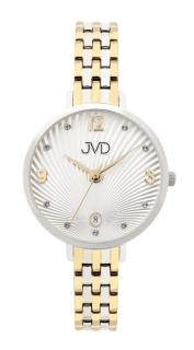 Dámské elegantní šperkové náramkové hodinky JVD J4182.2 s perleťovým číselníkem