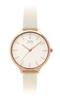 JVD Dámské módní designové hodinky JVD JZ201.5 s řemínkem z pravé kůže