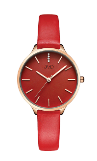 JVD Dámské módní designové hodinky JVD JZ201.8 s řemínkem z pravé kůže