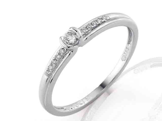 Zásnubní prsten s diamantem, bílé zlato brilianty 3860829