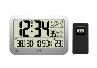 JVD Digitální stříbrné rádiem řízené hodiny JVD RB3565.2