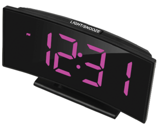 JVD Digitální budík do sítě s fialovými LED svítícími čísly JVD SB681.4