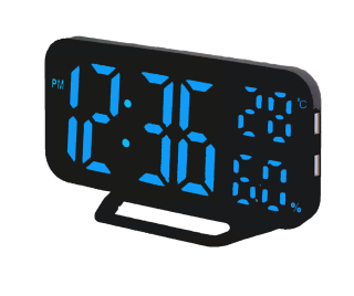 JVD Digitální budík do sítě s modrými LED svítícími čísly JVD SB3725.2