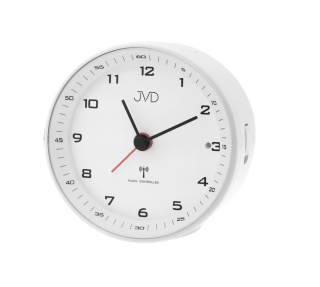JVD Kulatý bílý rádiem řízený budík JVD RB978.2