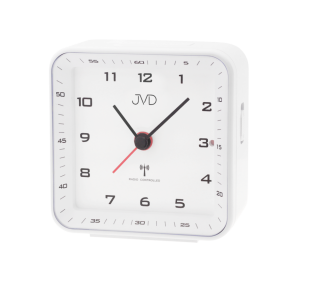 JVD Hranatý bílý rádiem řízený budík JVD RB977.2