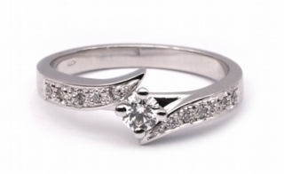Zásnubní diamantový prsten s přírodními diamanty 585/3,41 gr J-20113-11 POŠTOVNÉ ZDARMA!