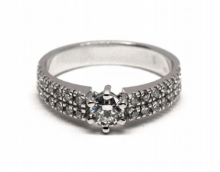 Luxusní zásnubní prsten s přírodními diamanty 585/3,21 gr J-20014-11 POŠTOVNÉ ZDARMA!