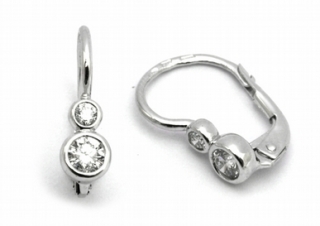 Diamantové náušnice s pravými diamanty "LUCKY" 585/1,43 gr J-20687-12 POŠTOVNÉ ZDARMA!