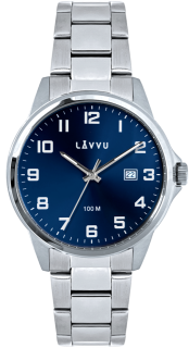 LAVVU Náramkové stylové pánské hodinky HAMRE Blue 100M LWM0280