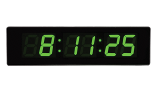 JVD Digitální černé nástěnné hodiny s LED podsvícením zelené číslice JVD DH4813.2