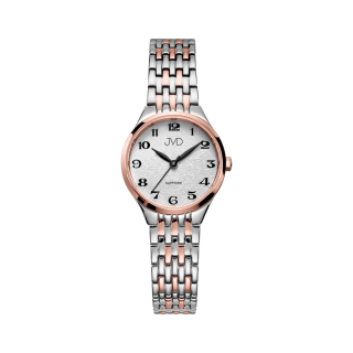 JVD Dámské kulaté náramkové elegantní hodinky JVD JG1035.3 se safírovým sklem