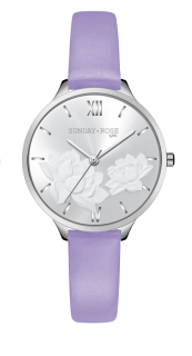 SUNDAY ROSE Dámské luxusní designové hodinky SUNDAY ROSE Fashion Pastel Violet SUN-F14
