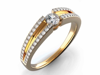 Zásnubní diamantový prsten s diamanty GEMS diamonds, žluté zlato  3810427 POŠTOVNÉ ZDARMA!
