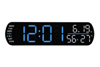 JVD Digitální moderní budík do el. sítě JVD SB5512.1 s modrými LED číslicemi 