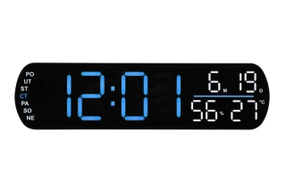 JVD Digitální moderní budík do el. sítě JVD SB5512.3 s modrými LED číslicemi 