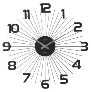 JVD Designové kovové černé paprskovité hodiny JVD HT121.2