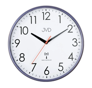 JVD Nástěnné rádiem řízené hodiny s plynulým chodem JVD RH502.2