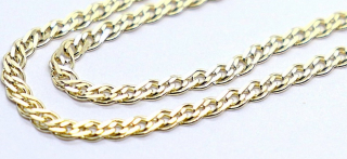 Klenoty Budín Dámský mohutný zlatý řetěz řetízek ze žlutého zlata ROMBO 50cm 585/4,30gr HK6281